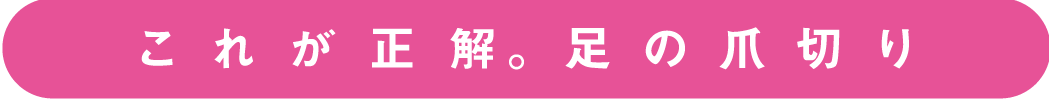 これが正解。足の爪切り