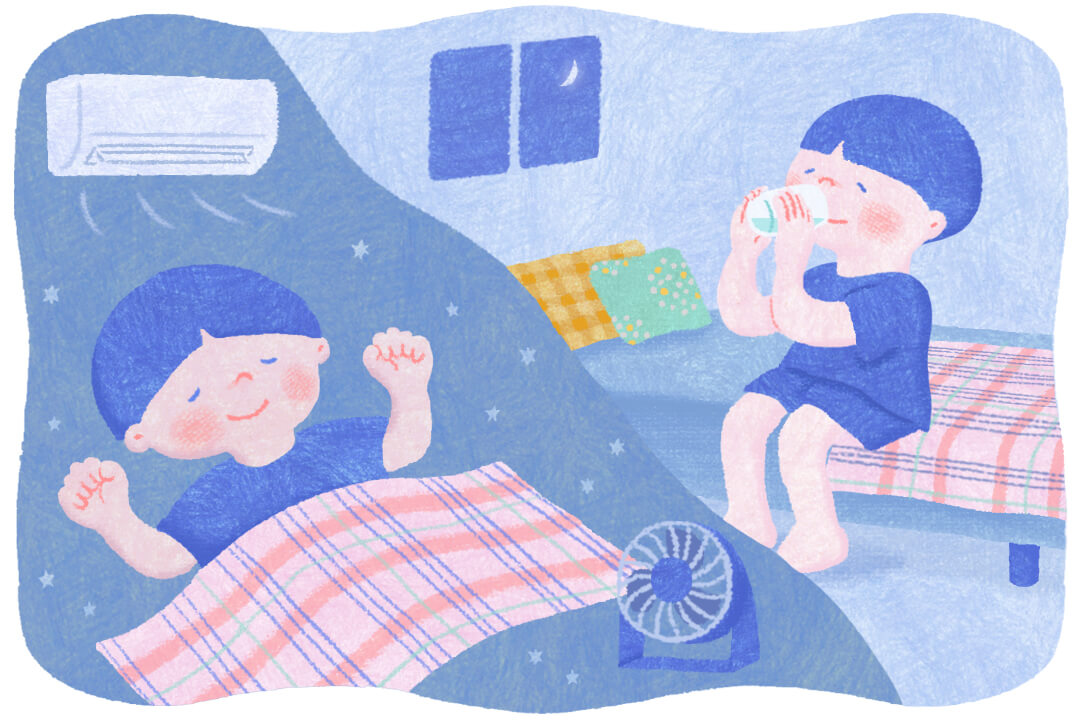 子どもの夏の寝汗対策
