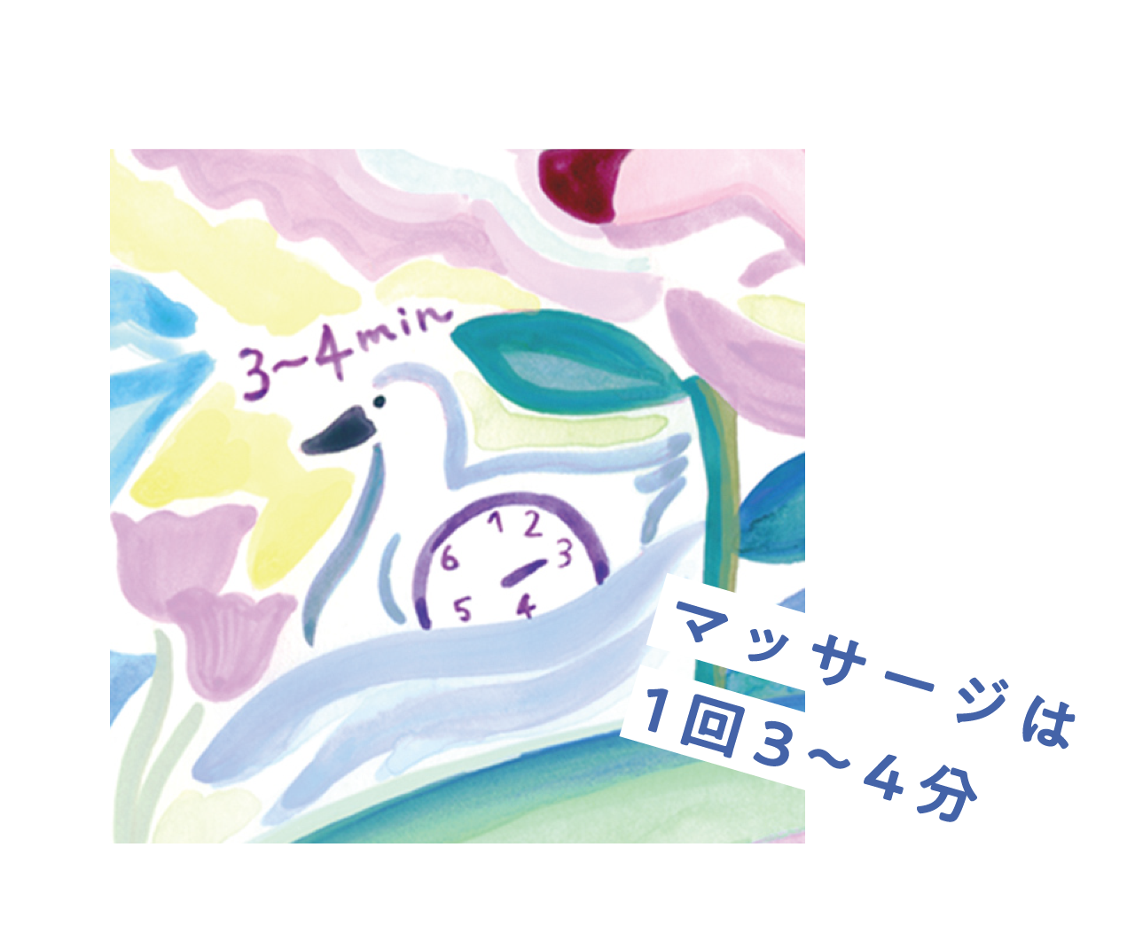 マッサージは1回3〜4分